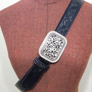 Ariat Women's Black Rhinestone Filigree Belt